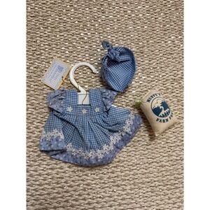 Muffy VanderBear Down on the Farm Outfit 1991 Vintage Blue Gingham Dress Set NWT